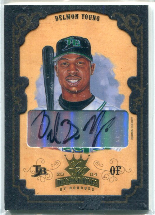 2004 Diamond Kings DK Signatures Framed Gold #148 Delmon Young/5