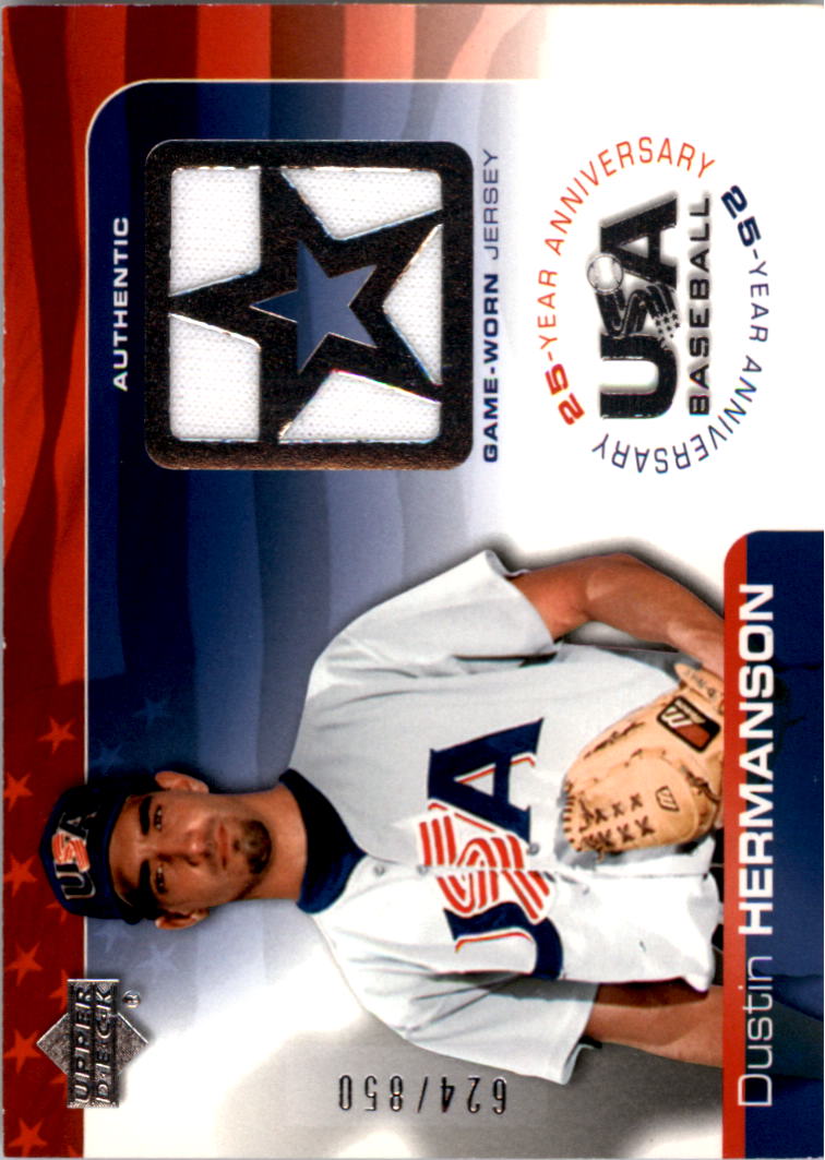 2004 USA Baseball 25th Anniversary Game Jersey #DH Dustin Hermanson/850