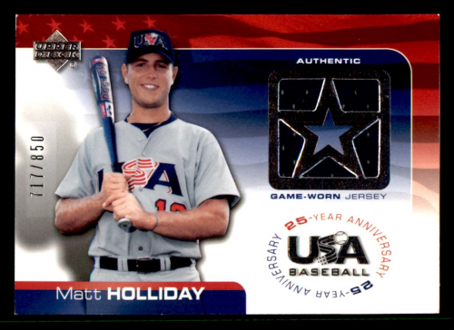 2004 USA Baseball 25th Anniversary Game Jersey #MH Matt Holliday/850