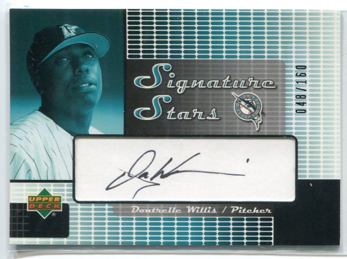 2004 Upper Deck Signature Stars Black Ink 2 #DW Dontrelle Willis/160