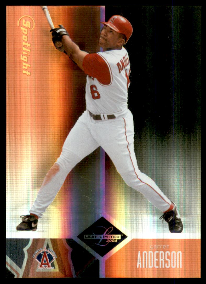 2004 Leaf Limited Bronze Spotlight 36 Garret Anderson H NMMT