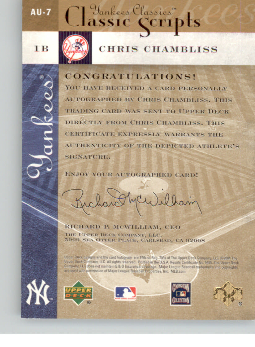 2004 UD YANKEES CLASSICS SCRIPTS BASEBALL ASSORTED SINGLES U-PICK - Picture 13 of 105