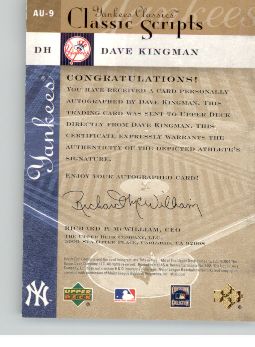2004 UD YANKEES CLASSICS SCRIPTS BASEBALL ASSORTED SINGLES U-PICK - Picture 17 of 105