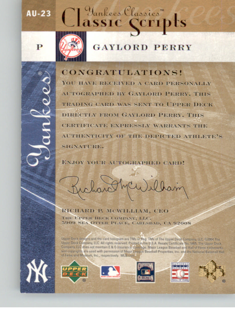 2004 UD YANKEES CLASSICS SCRIPTS BASEBALL ASSORTED SINGLES U-PICK - Picture 33 of 105