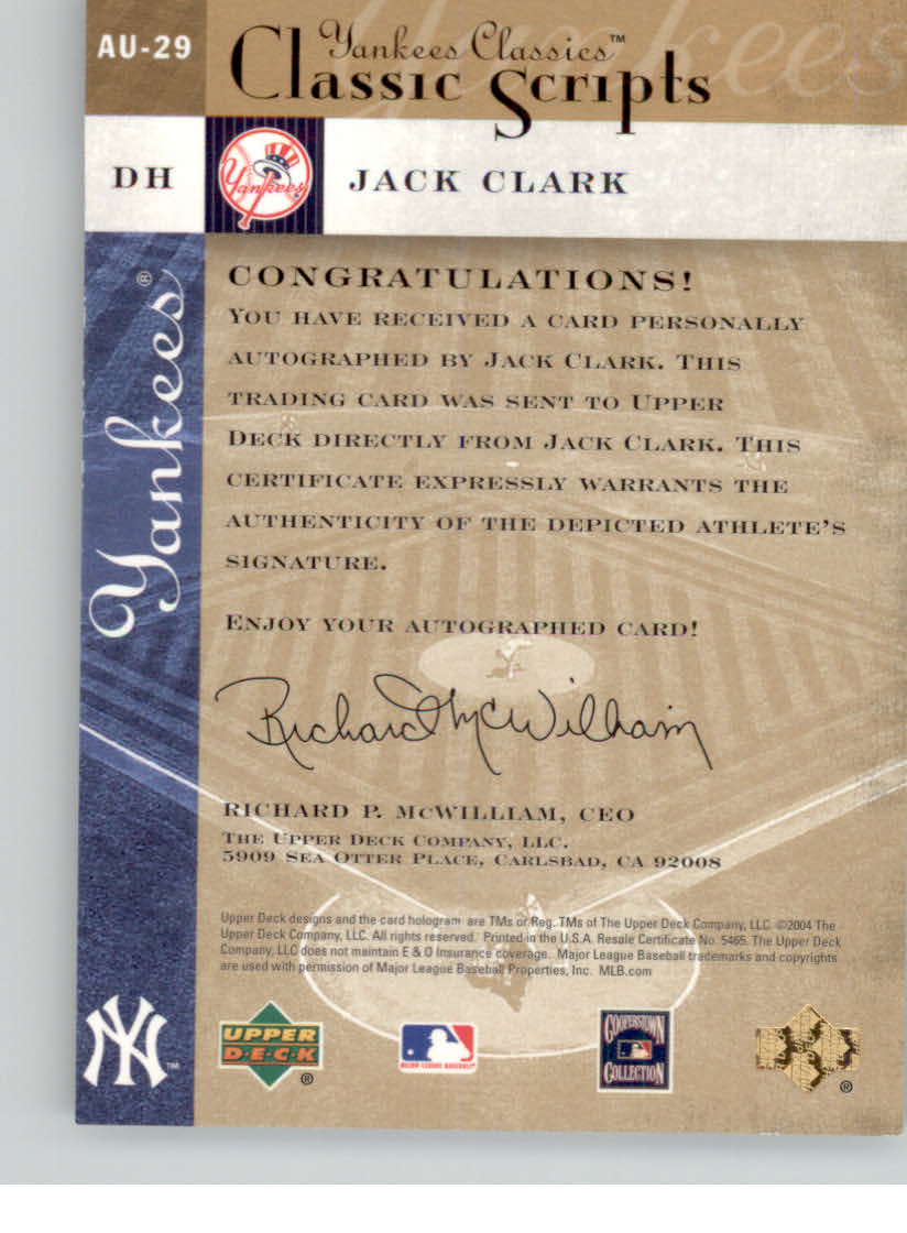 2004 UD YANKEES CLASSICS SCRIPTS BASEBALL ASSORTED SINGLES U-PICK - Picture 47 of 105