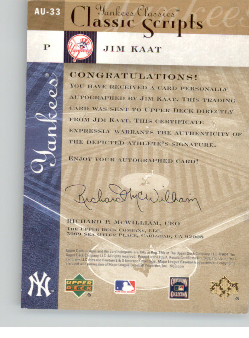 2004 UD YANKEES CLASSICS SCRIPTS BASEBALL ASSORTED SINGLES U-PICK - Picture 53 of 105