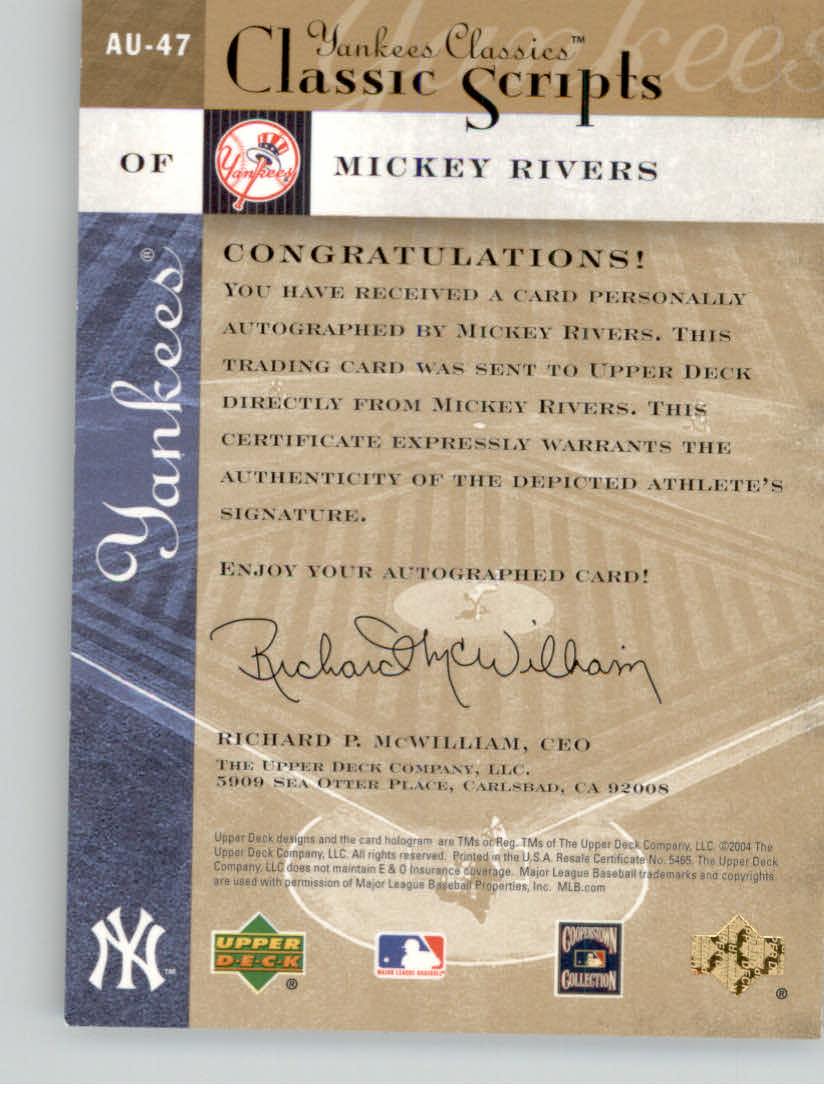 2004 UD YANKEES CLASSICS SCRIPTS BASEBALL ASSORTED SINGLES U-PICK - Picture 73 of 105