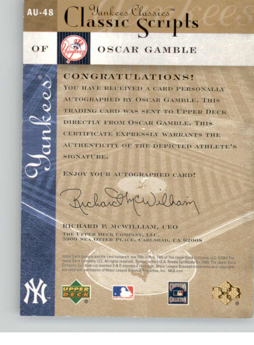 2004 UD YANKEES CLASSICS SCRIPTS BASEBALL ASSORTED SINGLES U-PICK - Picture 75 of 105