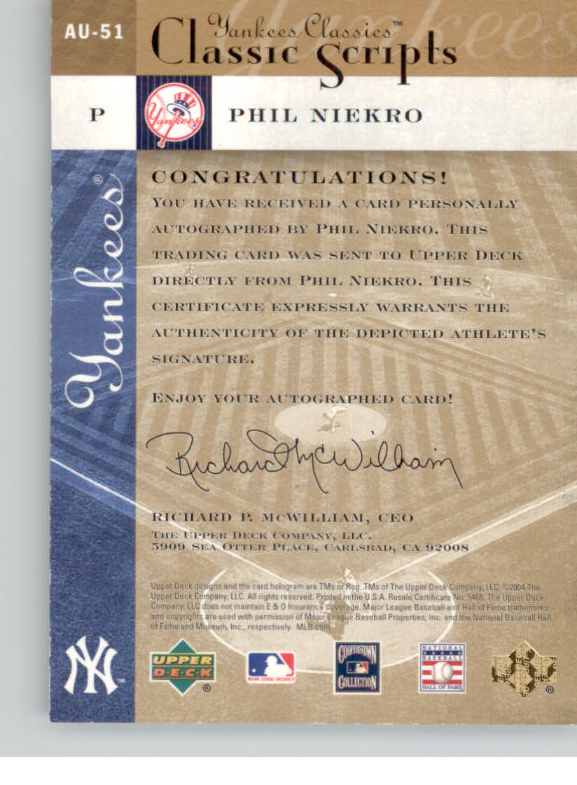 2004 UD YANKEES CLASSICS SCRIPTS BASEBALL ASSORTED SINGLES U-PICK - Picture 79 of 105