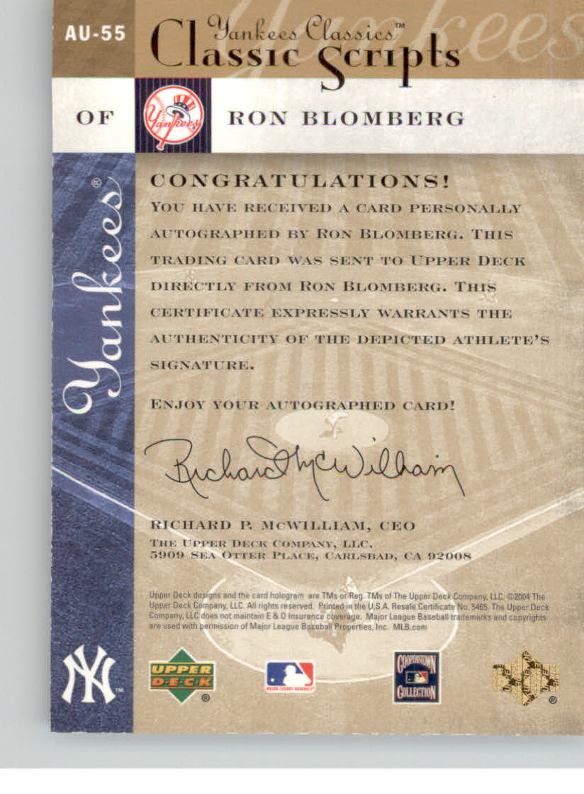 2004 UD YANKEES CLASSICS SCRIPTS BASEBALL ASSORTED SINGLES U-PICK - Picture 85 of 105