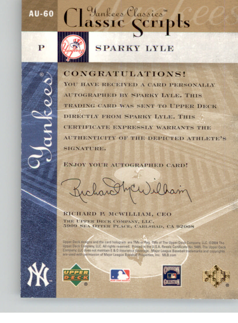 2004 UD YANKEES CLASSICS SCRIPTS BASEBALL ASSORTED SINGLES U-PICK - Picture 95 of 105