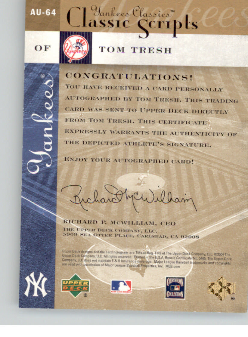 2004 UD YANKEES CLASSICS SCRIPTS BASEBALL ASSORTED SINGLES U-PICK - Picture 103 of 105