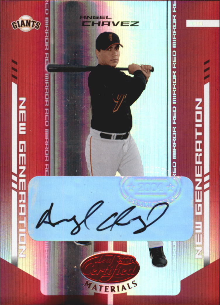 2004 Leaf Certified Materials Mirror Autograph Red #254 Angel Chavez NG/200