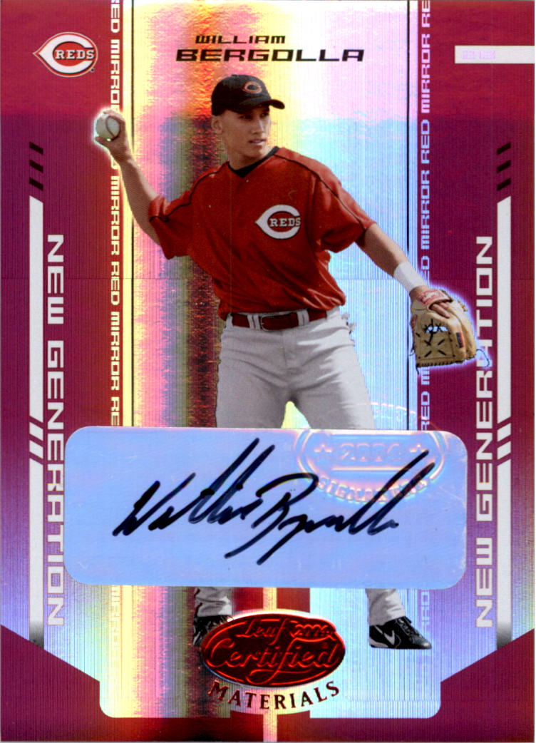 2004 Leaf Certified Materials Mirror Autograph Red #257 William Bergolla NG/200