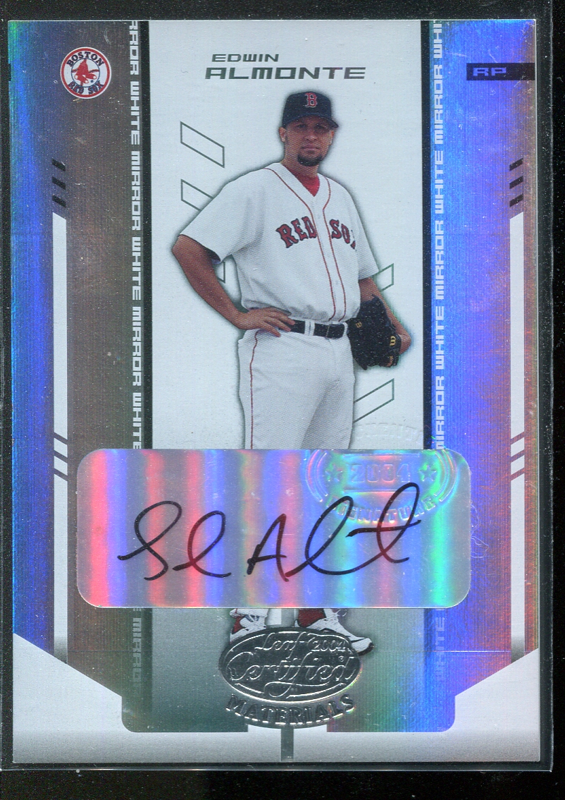 2004 Leaf Certified Materials Mirror Autograph White #56 Edwin Almonte/50