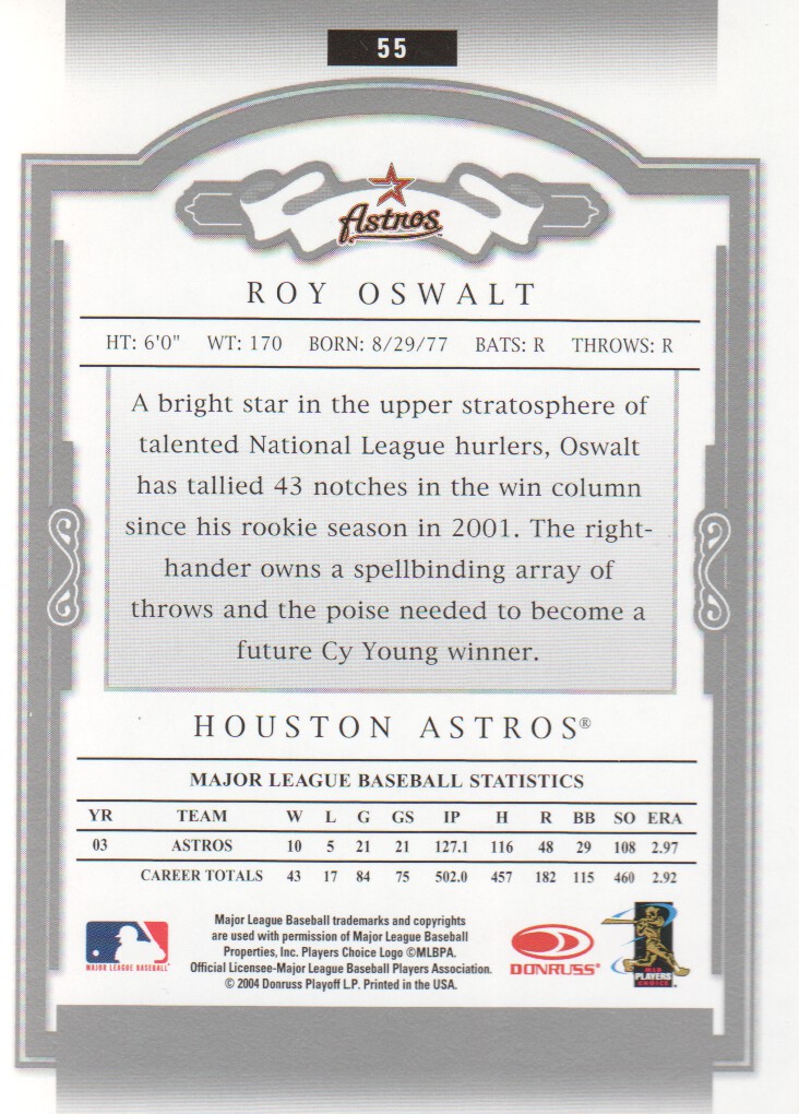 2004 Donruss Classics #55 Roy Oswalt back image