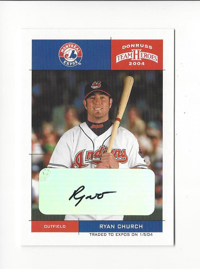 2004 Donruss Team Heroes Autographs #118 Ryan Church