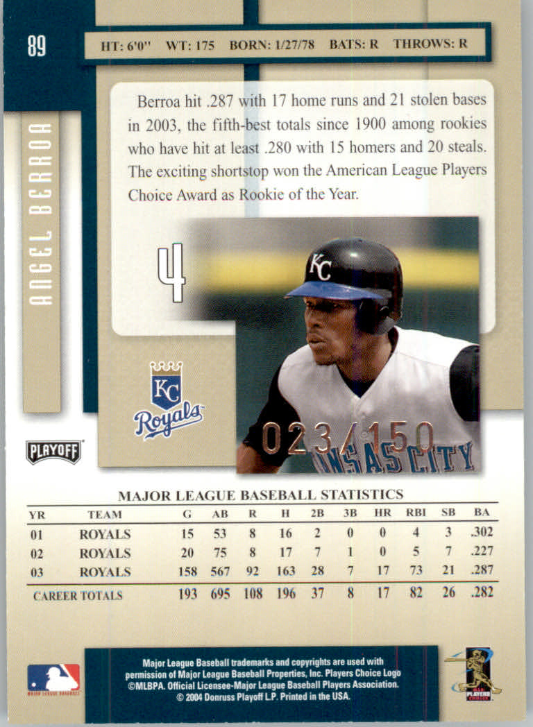 2004 Playoff Prestige Baseball "Xtra Bases" Parallel Cards - Bild 5 von 11