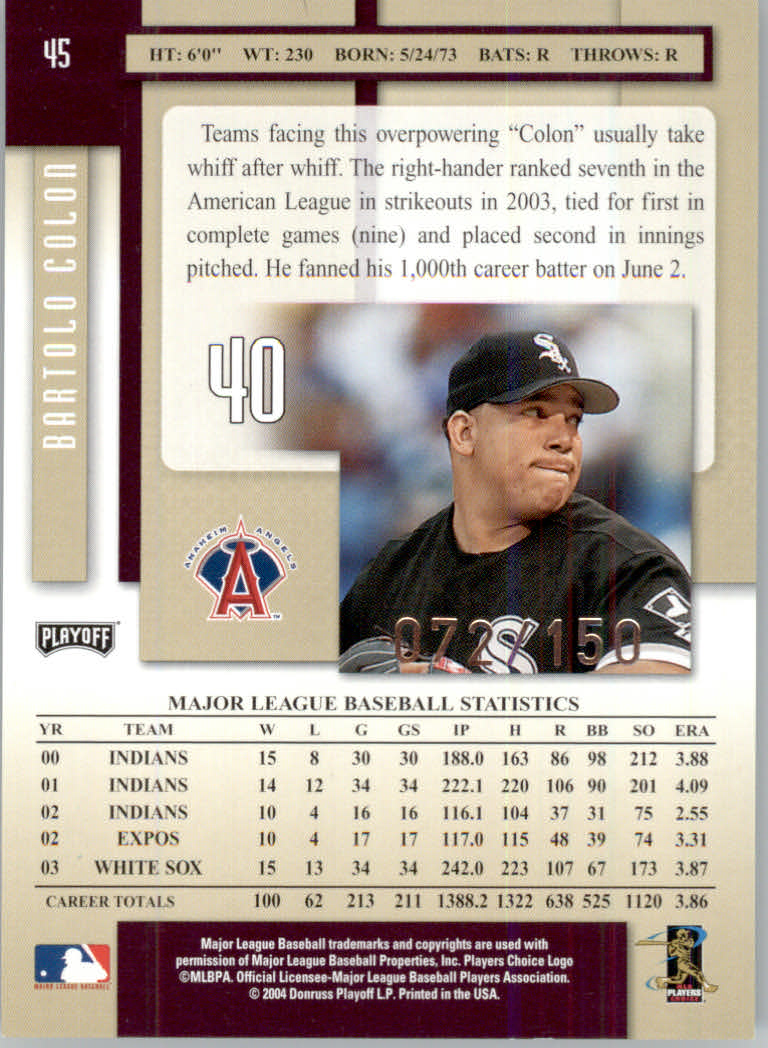 2004 Playoff Prestige Baseball "Xtra Bases" Parallel Cards - Bild 9 von 11