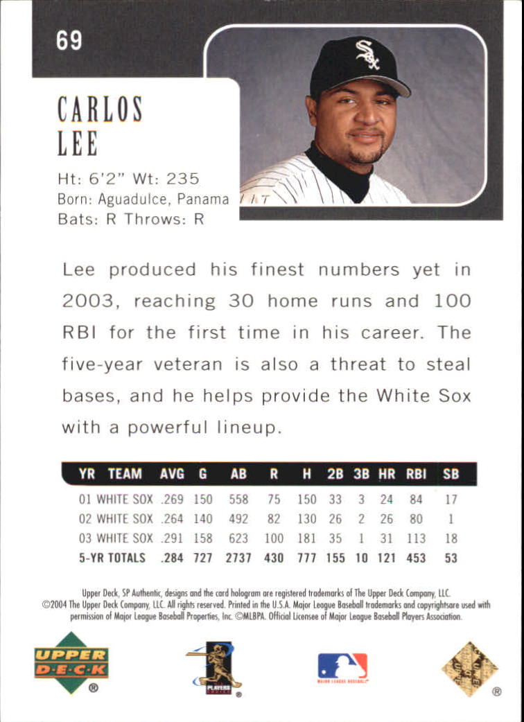 2004 SP Authentic 199/99 #69 Carlos Lee