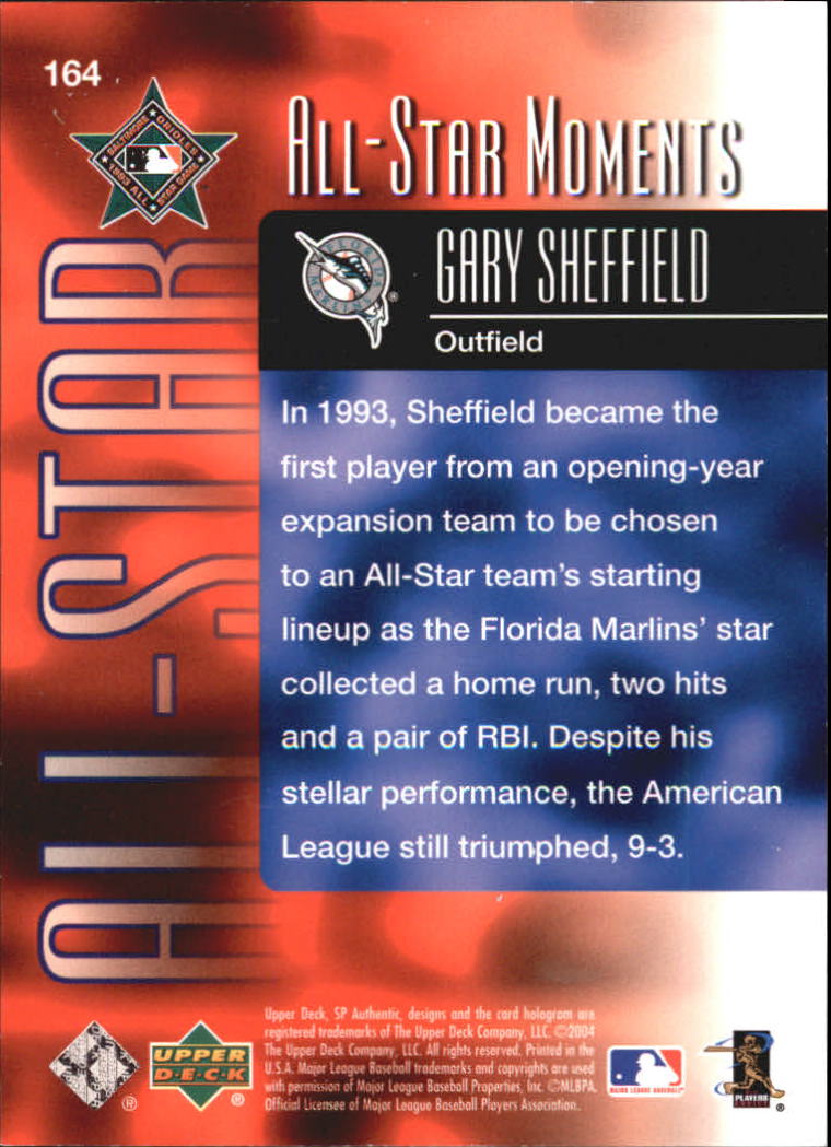 2004 SP Authentic 199/99 #164  Gary Sheffield ASM