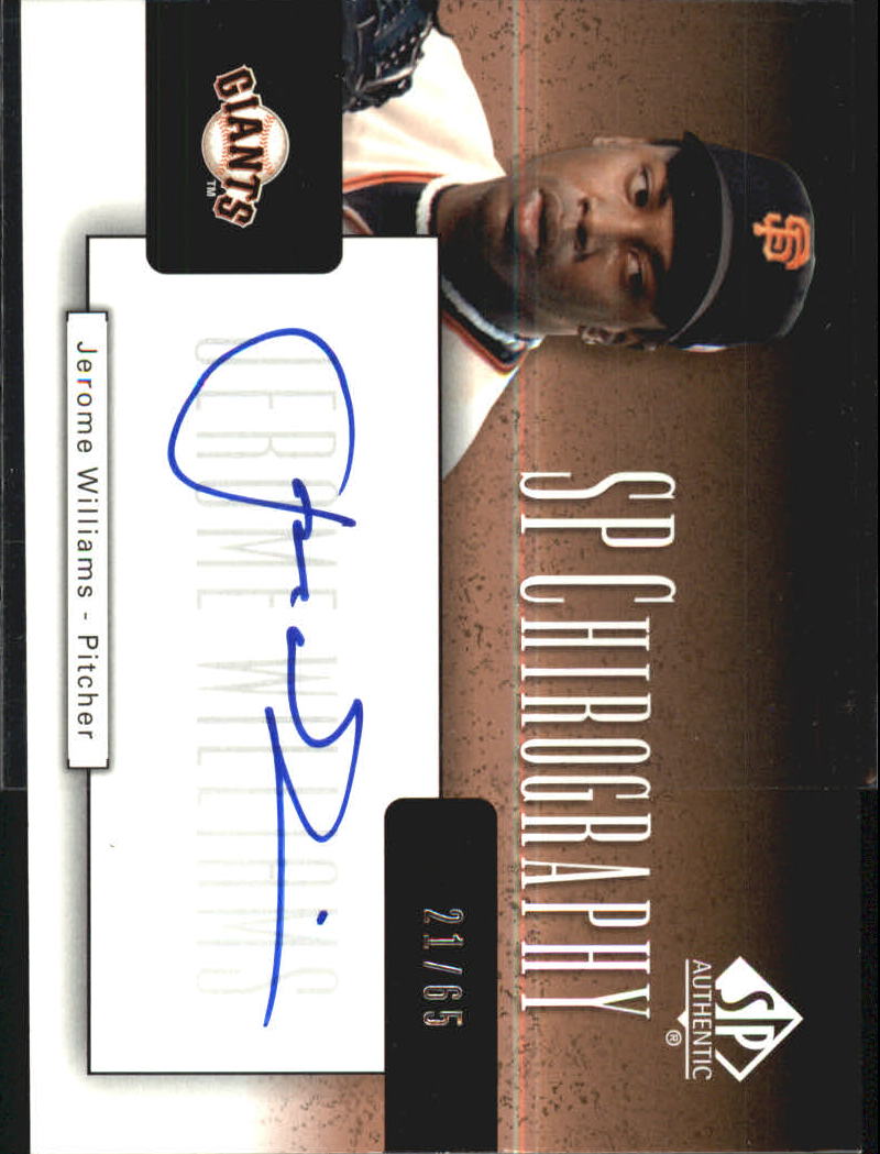 2004 SP Authentic Chirography Bronze #JW Jerome Williams