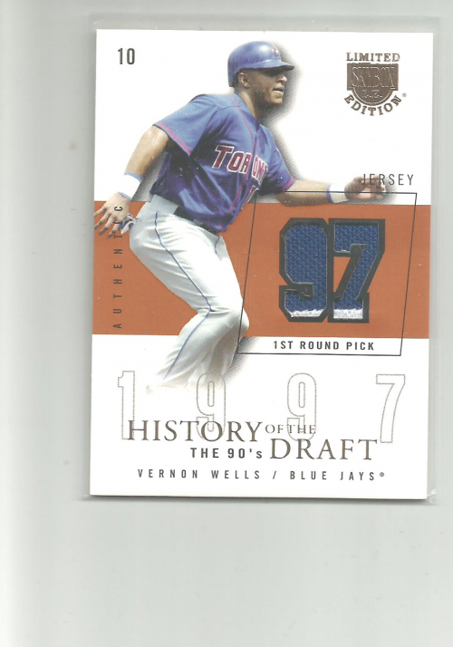 2004 SkyBox LE History Draft 90's Jersey #VW Vernon Wells/97