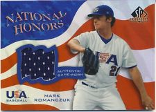 2004 SP Prospects National Honors USA Jersey #MR Mark Romanczuk
