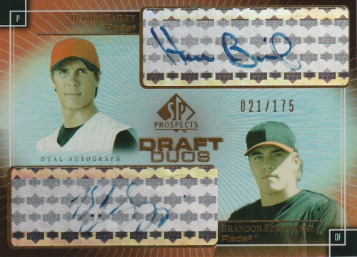 2004 SP Prospects Draft Duos Dual Autographs #BS Homer Bailey/B.J. Szymanski