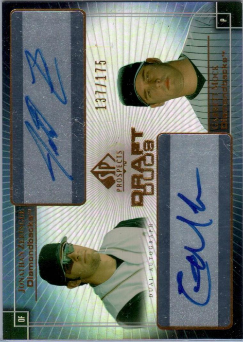 2004 SP Prospects Draft Duos Dual Autographs #ZM Jonathan Zeringue/Garrett Mock