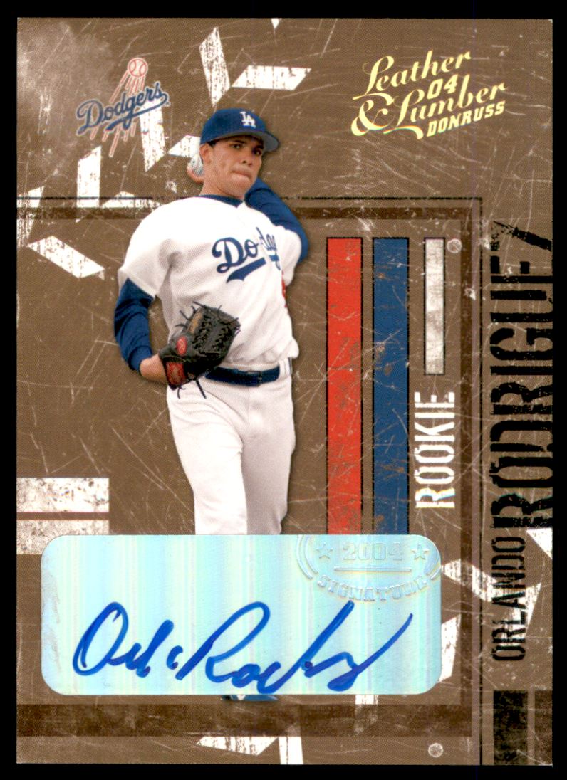 2004 Leather and Lumber Signatures Gold #161 Orlando Rodriguez ROO/50