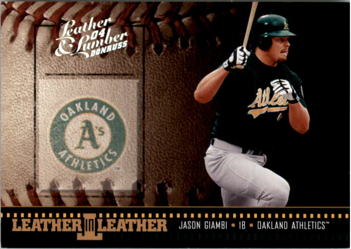 2004 Leather and Lumber Leather in Leather Silver #10 Jason Giambi BB