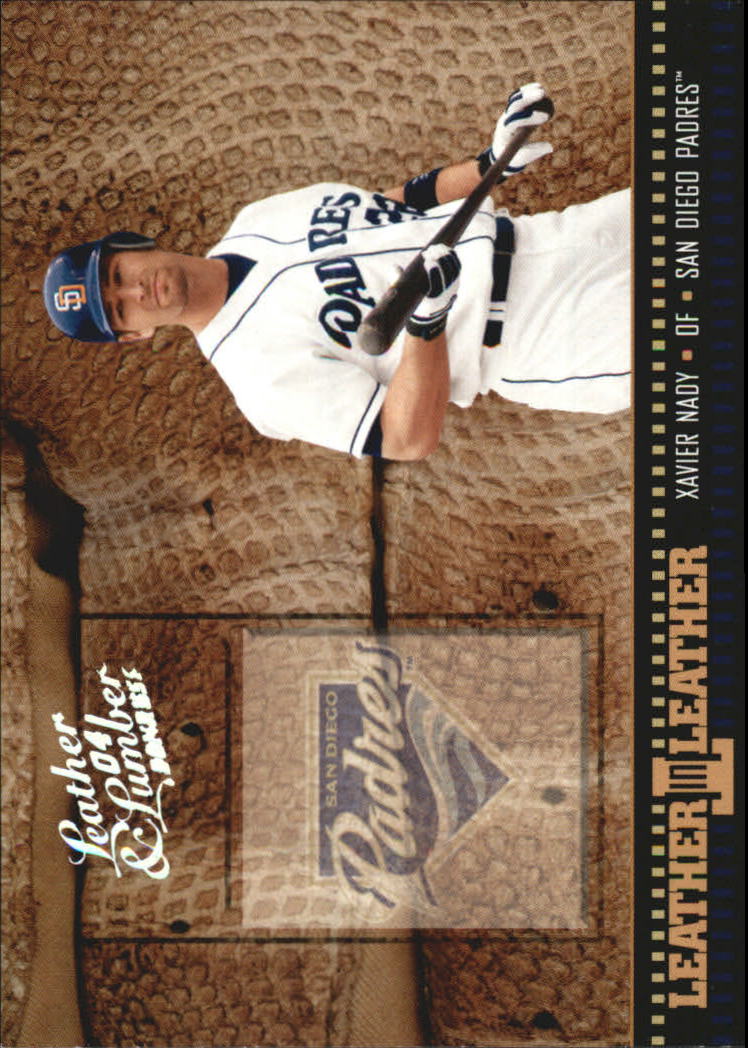 2004 Leather and Lumber Leather in Leather Silver #20  Xavier Nady BG