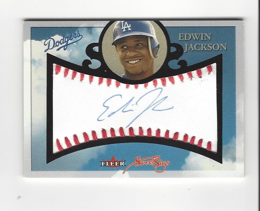 2004 Fleer Sweet Sigs Autograph Platinum #EJ Edwin Jackson/22