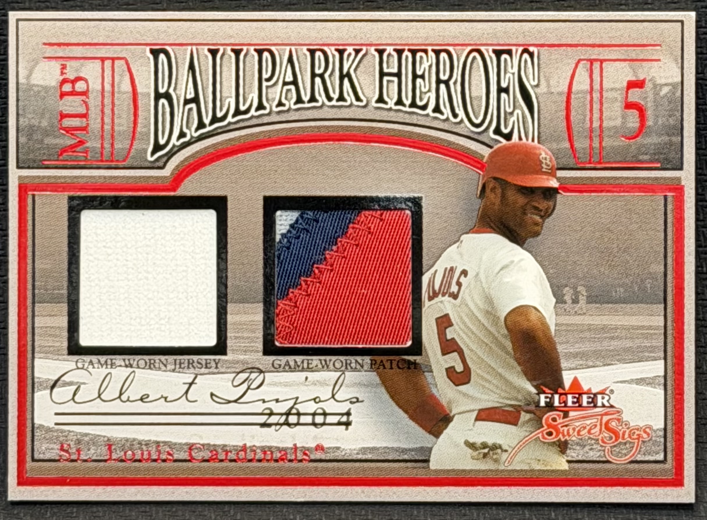 2004 Fleer Sweet Sigs Ballpark Heroes Jersey-Patch #AP Albert Pujols/26