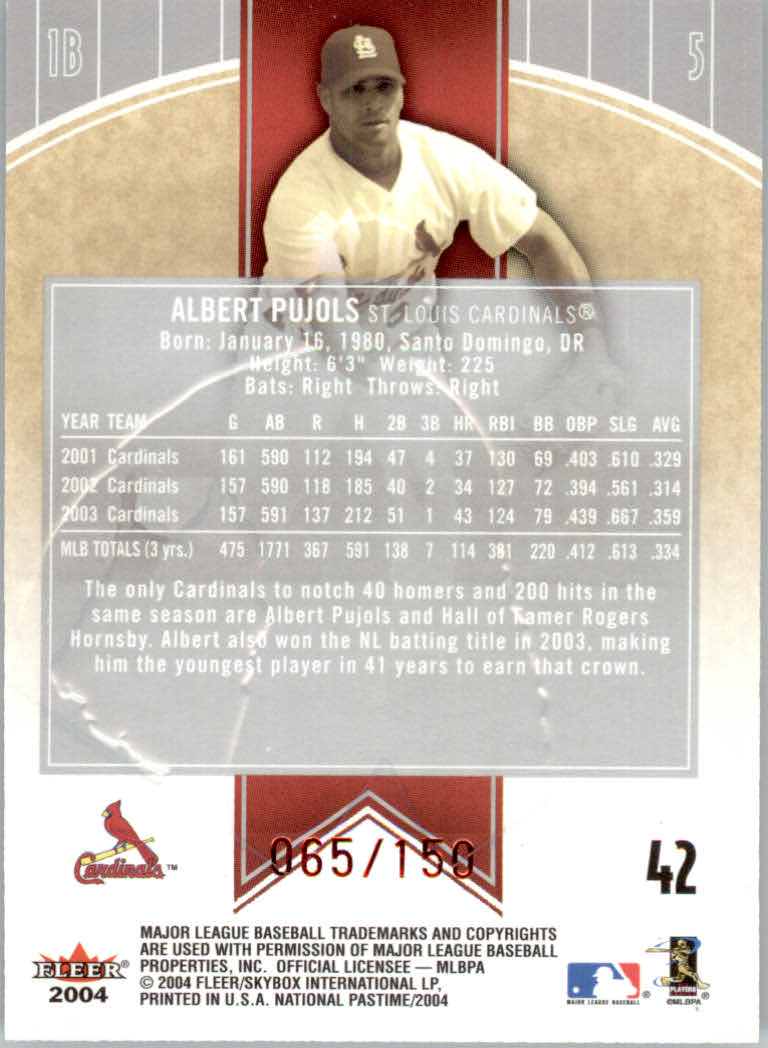 2004 National Pastime (Fleer) Baseball "Red/White Foil" Parallel Cards - Bild 11 von 29