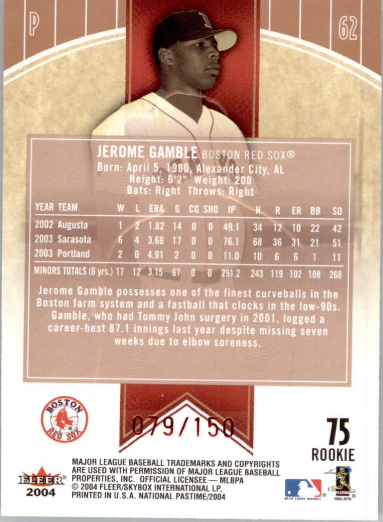 2004 National Pastime (Fleer) Baseball "Red/White Foil" Parallel Cards - Bild 19 von 29