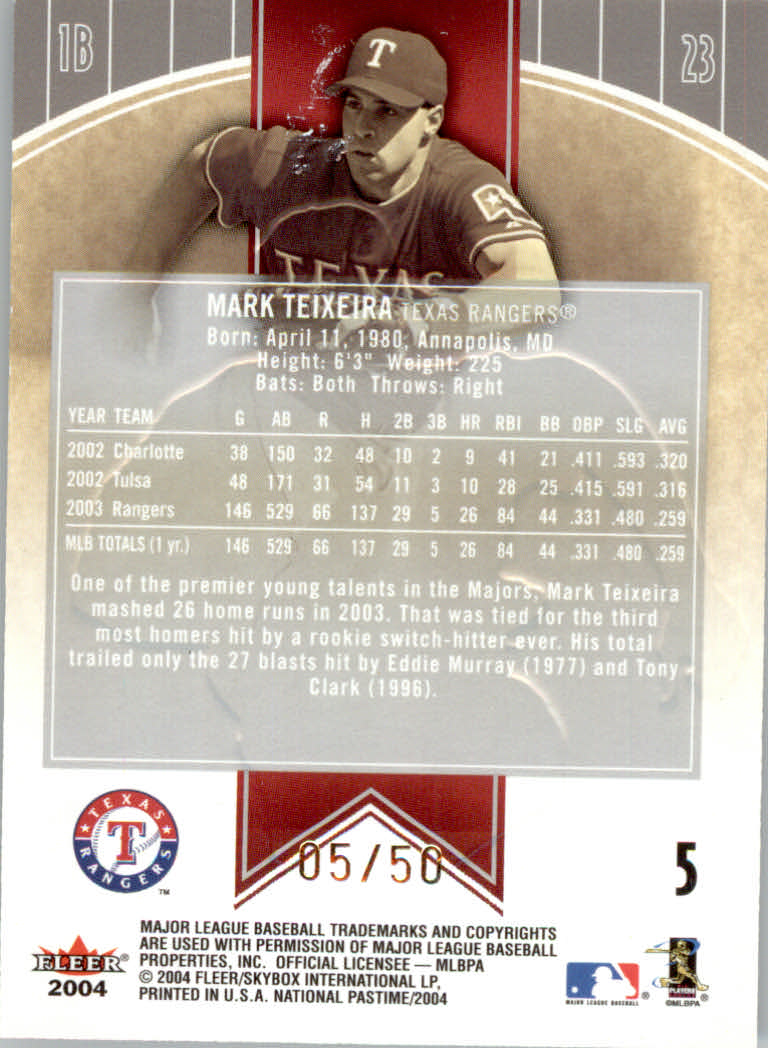 2004 National Pastime (Fleer) Baseball "Red/White Foil" Parallel Cards - Bild 23 von 29