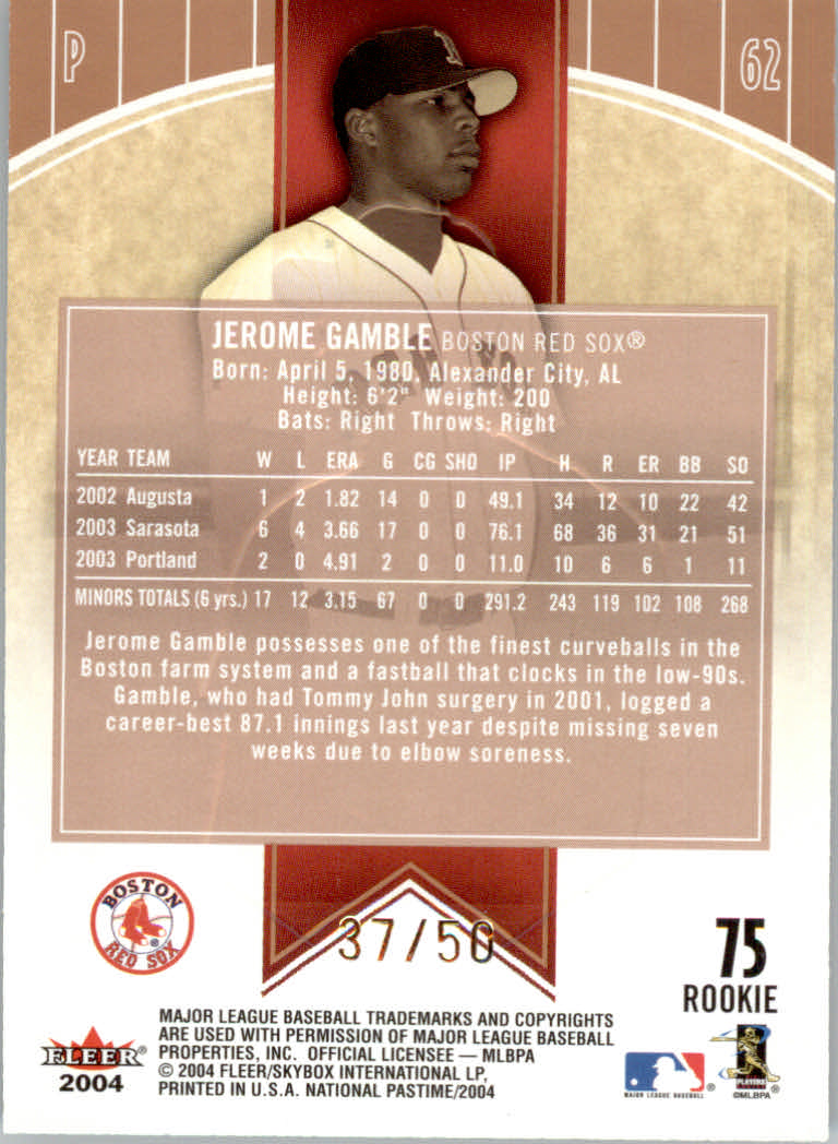 2004 National Pastime (Fleer) Baseball "Red/White Foil" Parallel Cards - Bild 29 von 29
