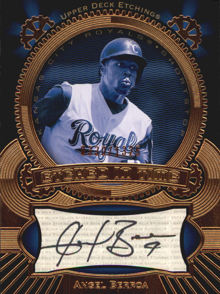 2004 Upper Deck Etchings Etched in Time Autograph Black #AB Angel Berroa/1325