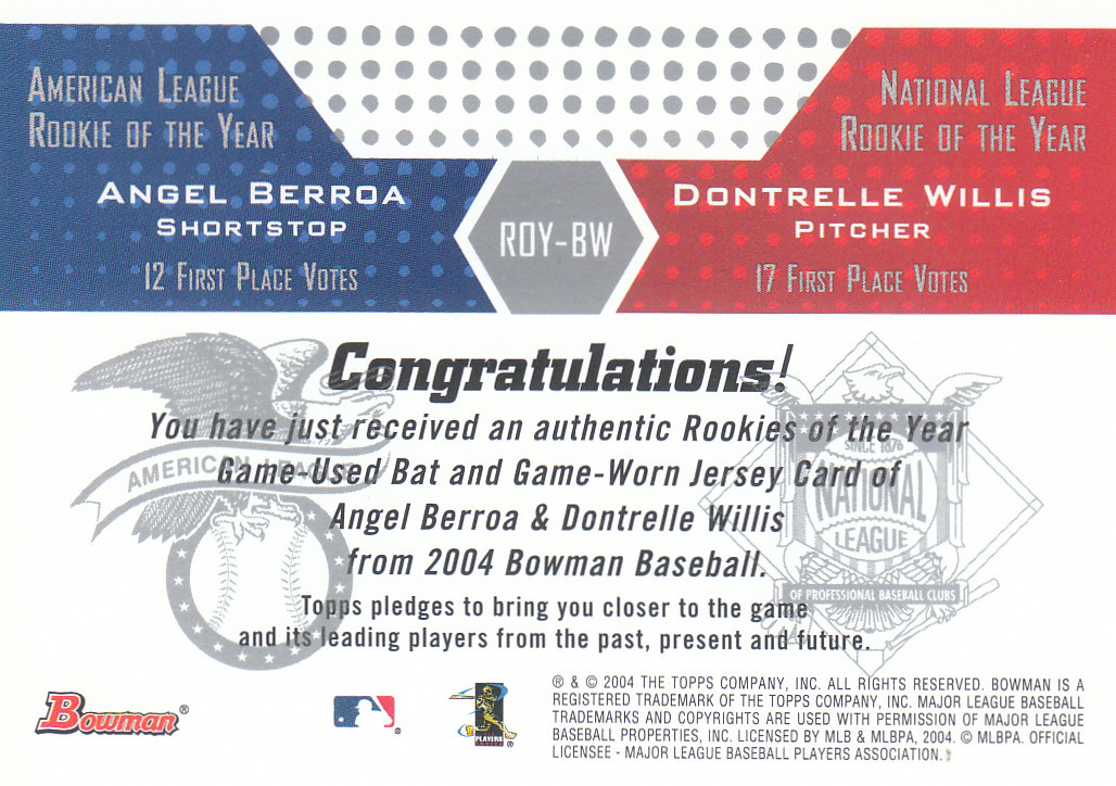 2004 Bowman Baseball "Autogramm und Relikt" Einsatzkarten - Bild 3 von 17
