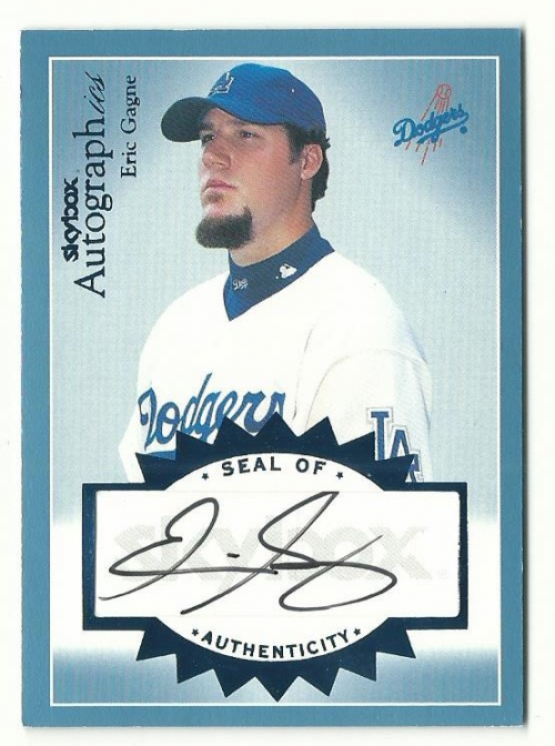 2004 SkyBox Autographics Signatures Blue #EG Eric Gagne/225