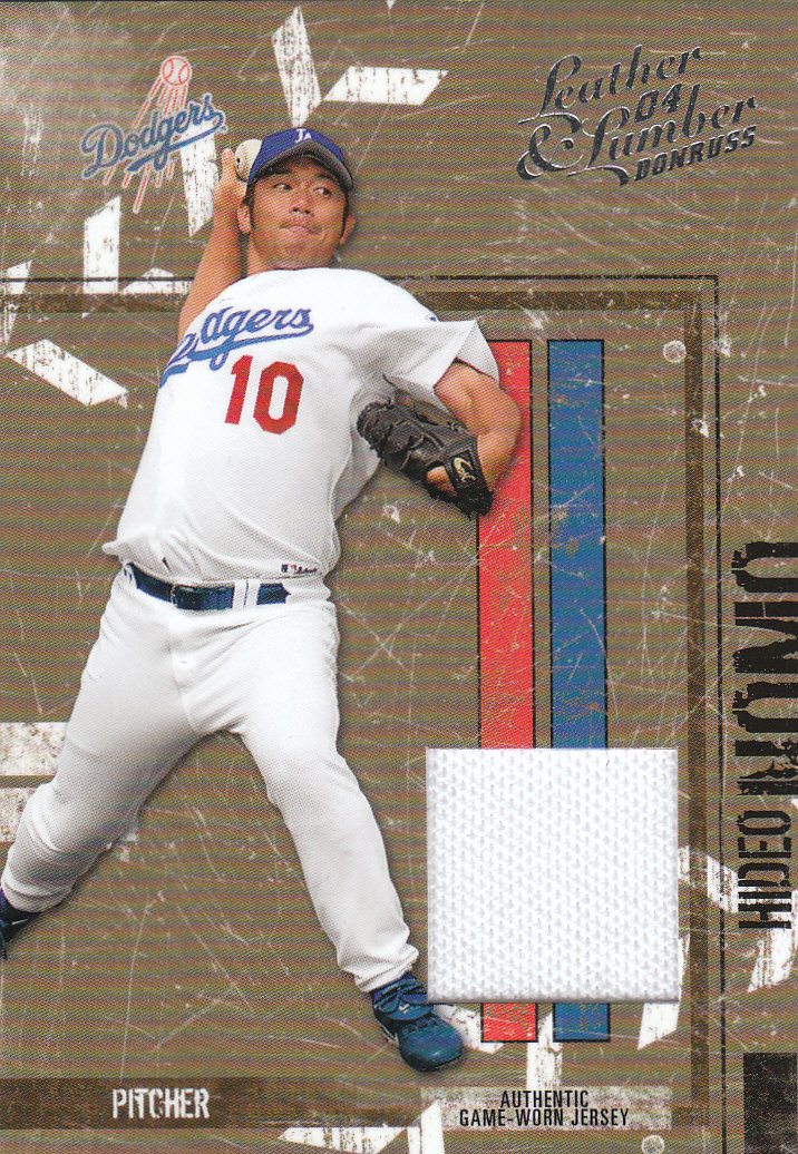 2004 Upper Deck Hideo Nomo Dodgers Game Used Jersey Baseball Card