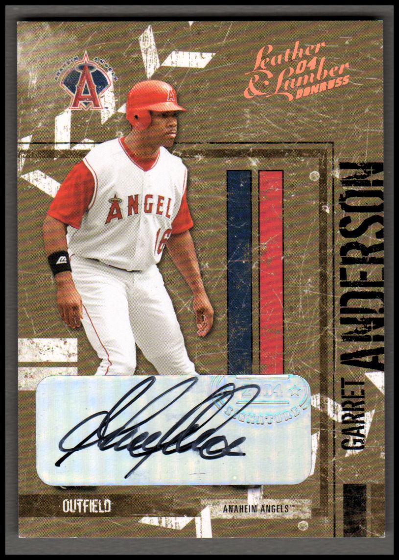 2004 Leather and Lumber Signatures Bronze #2 Garret Anderson/25