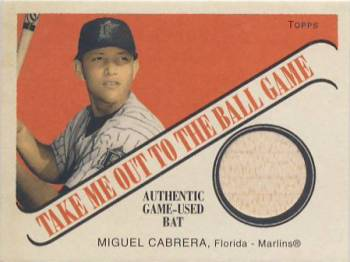 2004 Topps Cracker Jack Take Me Out to the Ballgame Relics #MC Miguel Cabrera Bat H