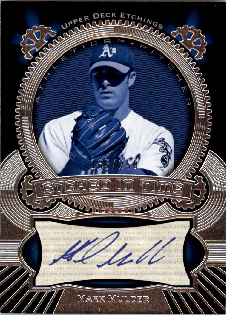 2004 Upper Deck Etchings Etched in Time Autograph Blue #MM Mark Mulder/250