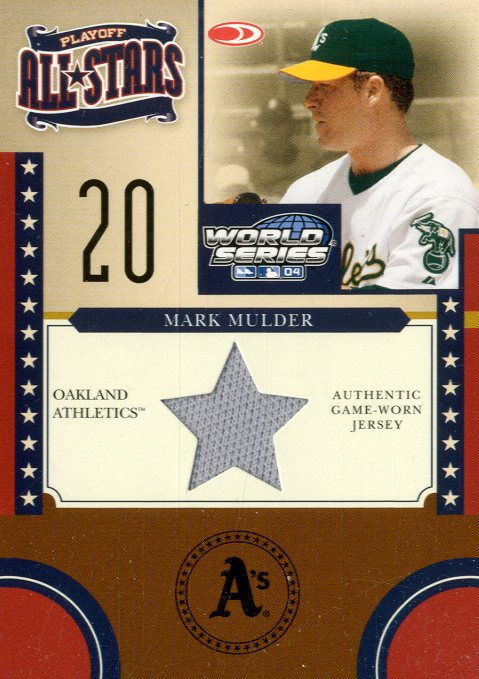 2004 Donruss World Series Playoff All-Stars Material 1 #19 Mark Mulder Jsy/50