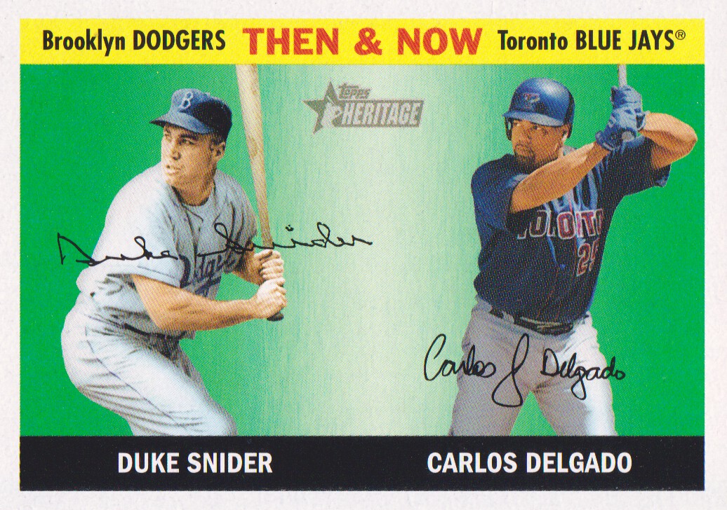 2004 Topps Heritage Then and Now #TN3 D.Snider/C.Delgado