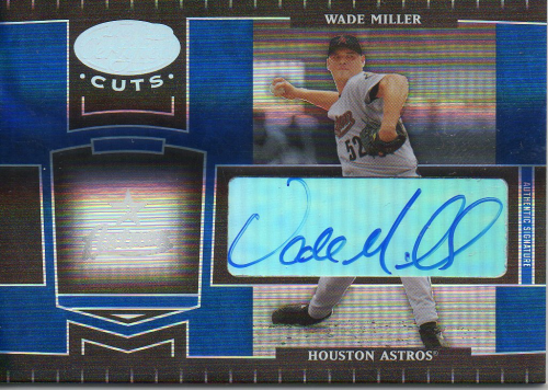 2004 Leaf Certified Cuts Marble Signature Blue #92 Wade Miller/75