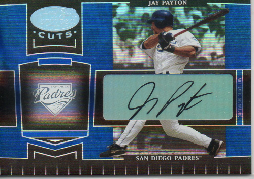 2004 Leaf Certified Cuts Marble Signature Blue #158 Jay Payton/75